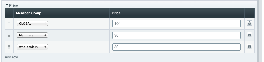 CartThrob Price - By Member Group